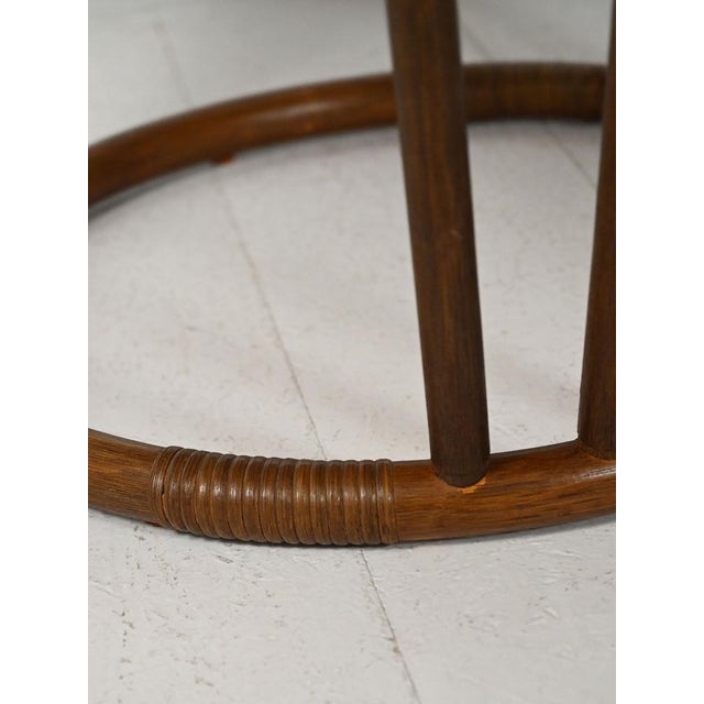 Round Bamboo and Copper Coffee Table, 1930s For Sale - Image 9 of 11