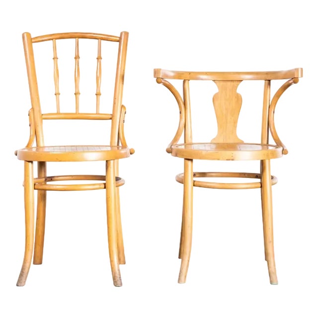Bentwood Debrecen Blonde Dining Chairs, 1950s, Set of 6 For Sale