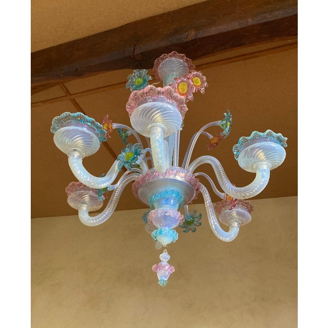 1950s Murano Glass Chandelier, 1950s For Sale - Image 5 of 7