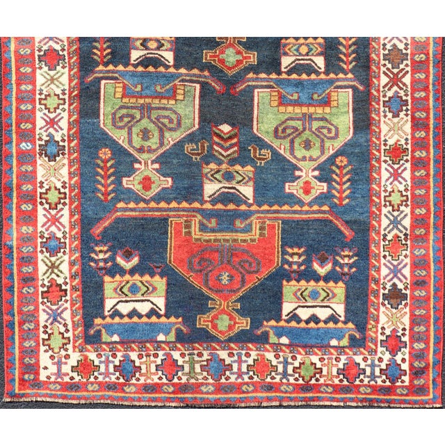 Lori antique Persian in multi-colors with large scale all-over geometric tribal design, Keivan Woven Arts / rug...