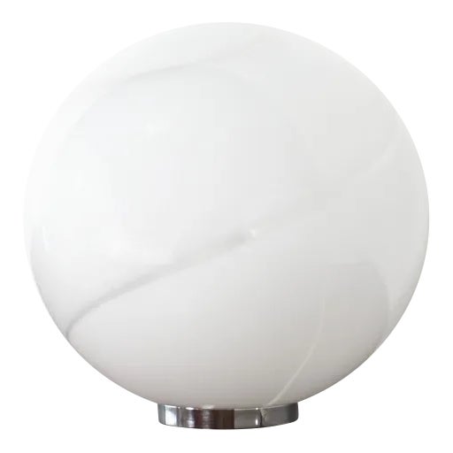 Spherical Murano Glass Table Lamp by Alfredo Barbini for Made Murano Glass, 1970s For Sale