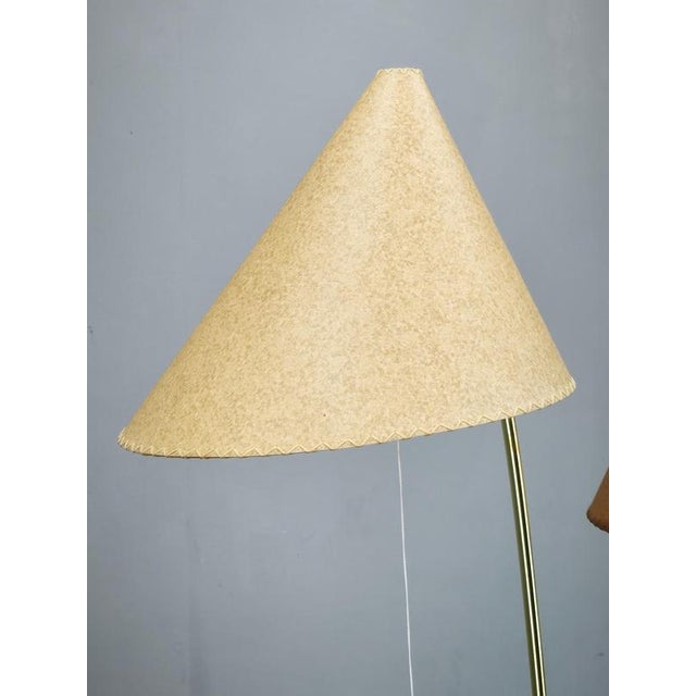 Vintage Japanese Floor Lamp with Twin Handmade Paper Shades, 1960s For Sale - Image 6 of 11