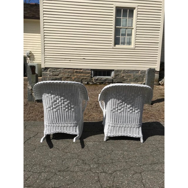 Wood Antique Heywood Wakefield Wicker Porch Set - 3 Pieces For Sale - Image 7 of 11