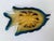 Vintage Amber and Teal Blue Murano-Style Art Glass Fish Bowl For Sale - Image 10 of 11