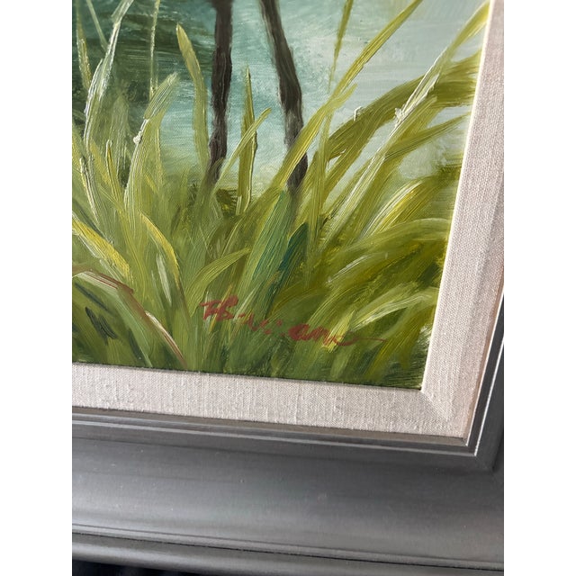 Original Large Landscape Floral Oil Painting For Sale In Chicago - Image 6 of 10