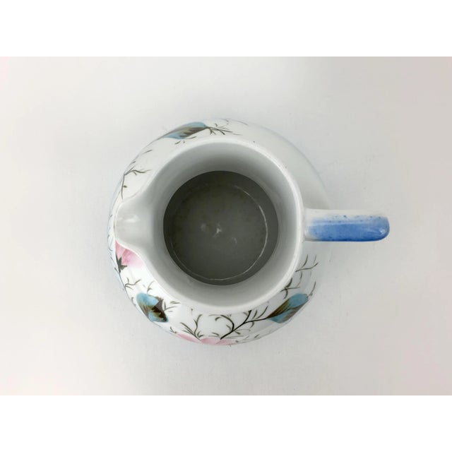 Traditional 20th Century Traditional Blue & White Floral Pitcher For Sale - Image 3 of 6