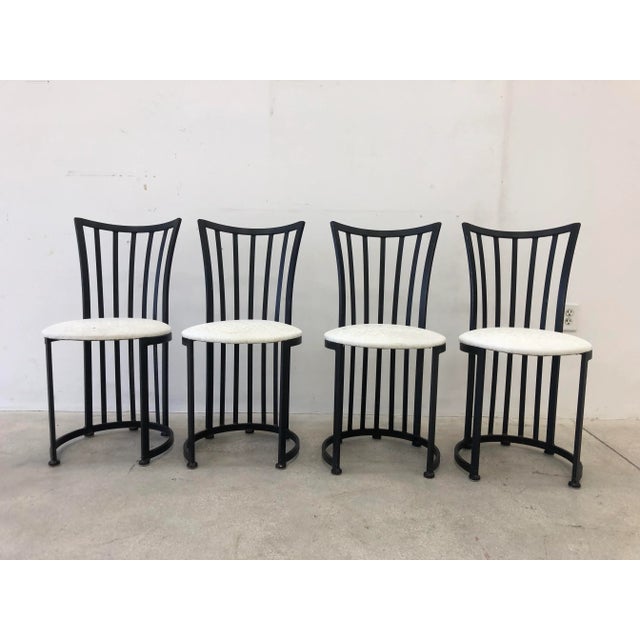 Available for sale: Beautiful set of metal Howard Dining Chairs. Set of 4.