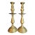 Monumental 19" Antique Brass Synagogue Shabbat Candlesticks - 19th Century For Sale