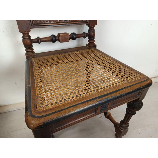 Antique Cane Chairs in Walnut, Set of 9 For Sale - Image 17 of 18