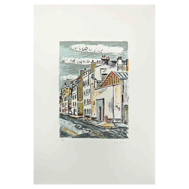 Orfeo Tamburi, View of Paris, Etching and Aquatint, 1970s For Sale