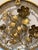Mid 20th Century Vintage Mid 20th Century Gold Metal Asian Flower Wall Decor For Sale - Image 5 of 9
