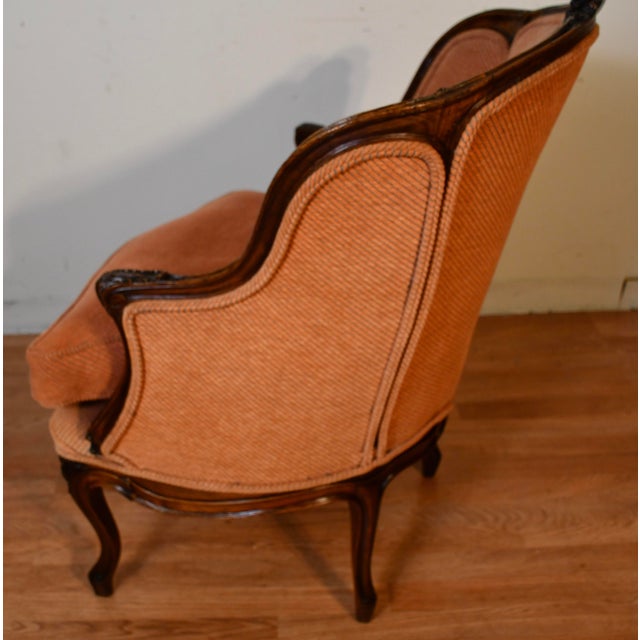 1880 Antique French Louis XV Hand Carved Walnut Spring-Seat Living Room Chair For Sale - Image 14 of 16