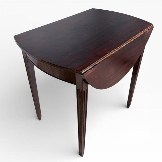 Compact Drop-Leaf Table in Mahogany For Sale - Image 9 of 11