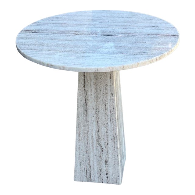 Contemporary Marble Side Table For Sale