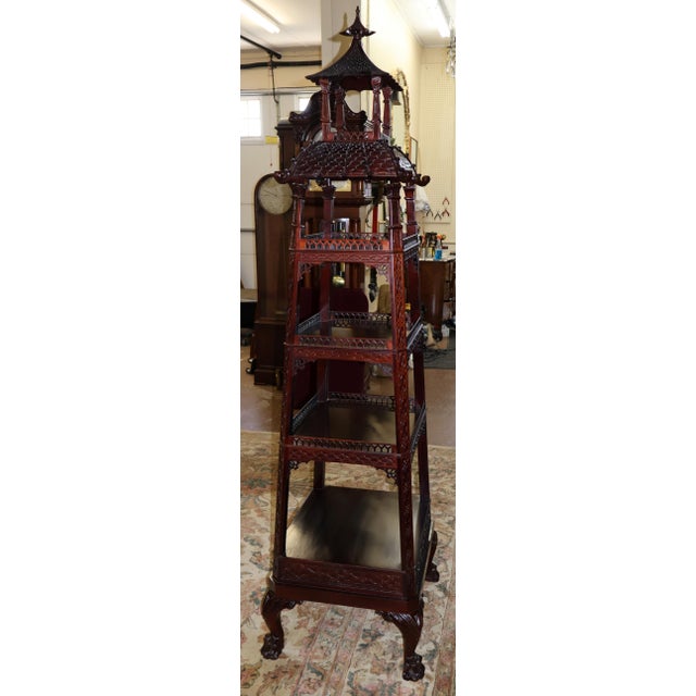 Kindel Varney & Sons Chinese Chippendale Etagere Pagoda Vitrine For Sale - Image 13 of 18