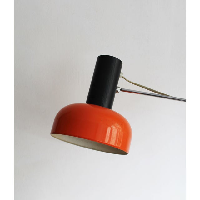 Adjustable Orange Clamp Desk Lamp by Napako, 1960s For Sale - Image 6 of 15
