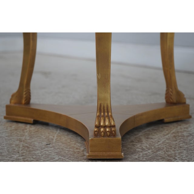 Gold Painted 2 Tier 1 Drawer Empire End Table For Sale - Image 11 of 17