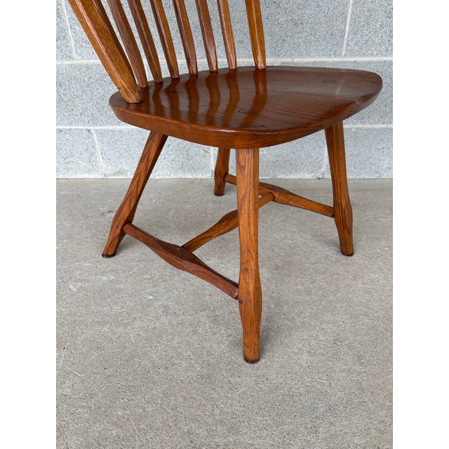 Hunt Country Furniture Hoop Back Oak Dining Side Chairs - Set of 4 For Sale - Image 9 of 12