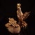 Brass Rooster and Wealth Toad (Jinchan) Fortune Set - High-Relief Chiseled Copper Coin-Bringing Figurines For Sale - Image 9 of 9