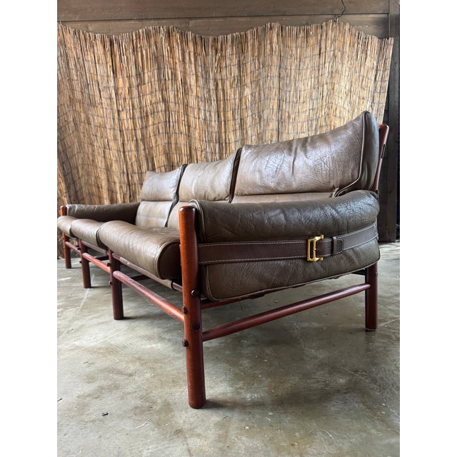 Mid-Century Modern 1960s Attributed to Arne Norell Swedish Kontiki Sofa MCM For Sale - Image 3 of 3