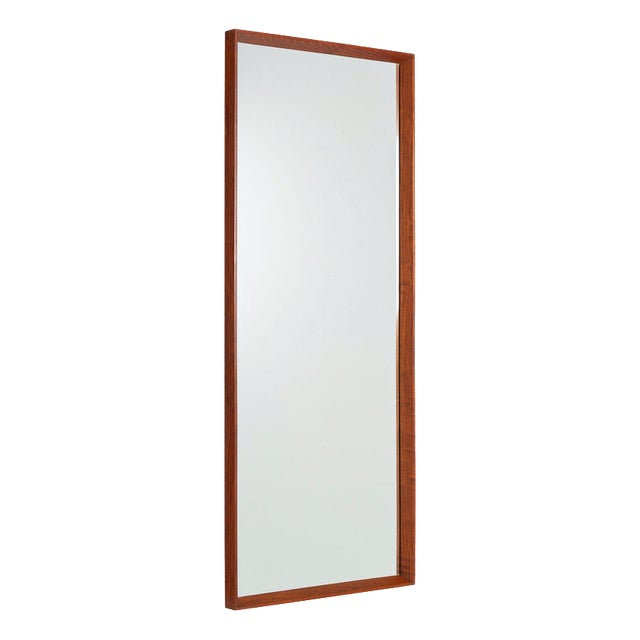 Mid-Century Danish Rectangular Mirror in Teak, Denmark, 1960 For Sale
