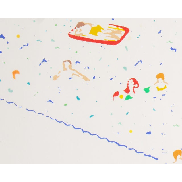 1978 “Swimming Pool” Serigraph Print by Roger Benedetti For Sale - Image 4 of 9