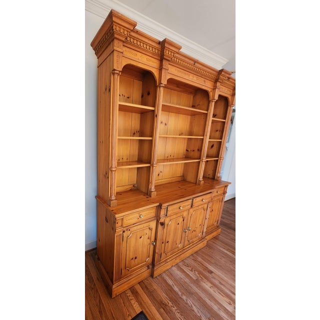 Rustic Late 20th Century Hickory Chair Pine Bookcase and Cabinet For Sale - Image 3 of 8