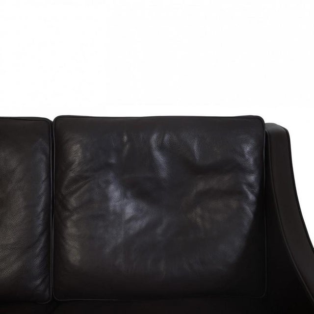 1990s Model 2208 2-Seater Sofa in Black Leather by Børge Mogensen, 1990s For Sale - Image 5 of 18