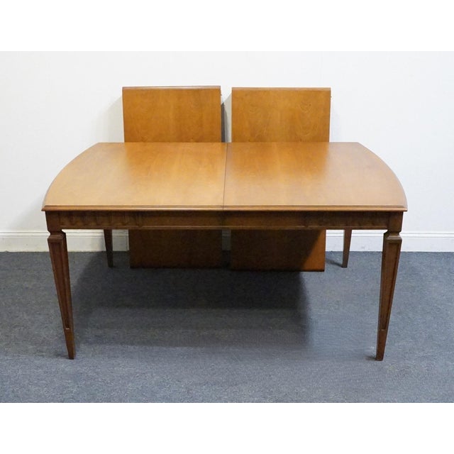 Wood Heritage Furniture Solid Pecan Italian Neoclassical Tuscan Style 108" Dining Table 3857 For Sale - Image 7 of 10