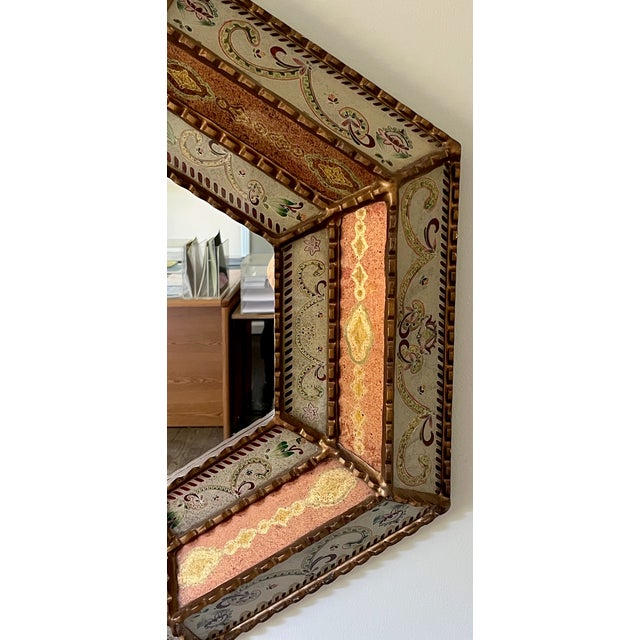 Romanticize your decor with this truly magnificent , octagonal, Peruvian wall mirror. It can be hung horizontally or...