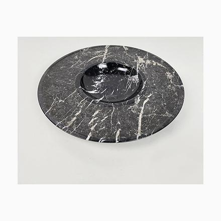 Modern Italian Centerpiece Plate in Black Marble, 1970s For Sale - Image 13 of 13
