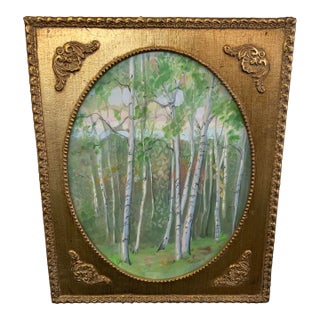 20th Century Woodland Watercolor Art For Sale