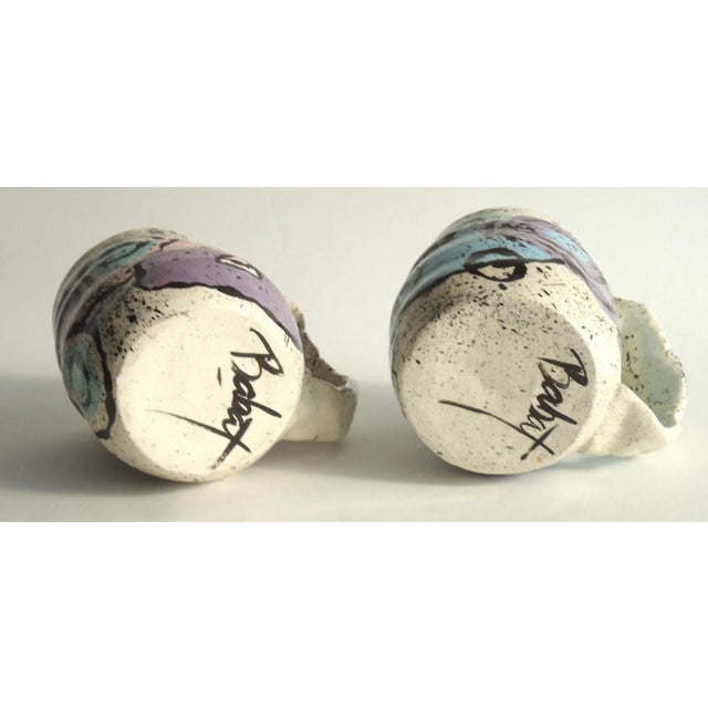 1980s Vintage Babat Memphis Style Studio Ceramic Mugs - a Pair For Sale - Image 5 of 5