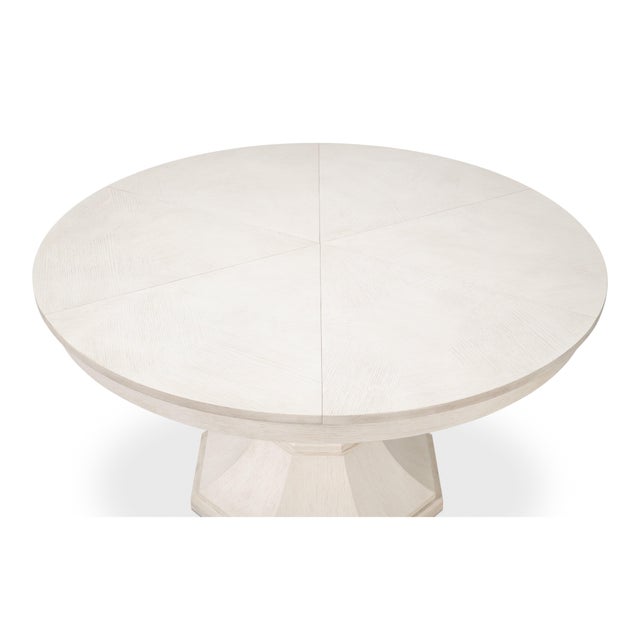 Wood White Oak Expanding Dining Table - 85 1/2" For Sale - Image 7 of 11