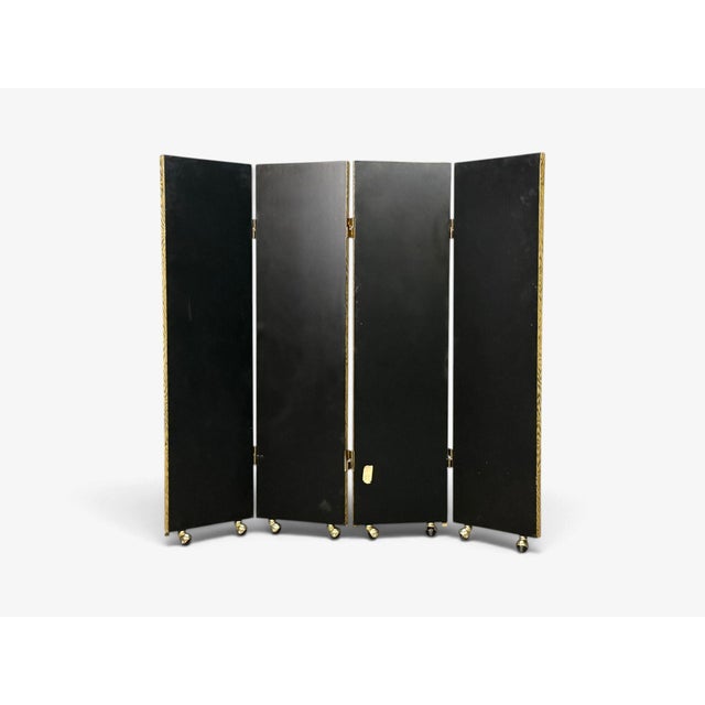 Brown Piero Fornasetti, Rare Trompe L’Oeil “Libri” Four-Panel Folding Screen, Italy, 1999 For Sale - Image 8 of 10