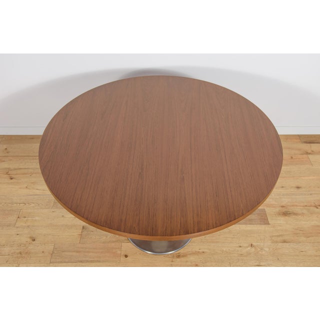 Mid-Century Modern Mid-Century Modern Teak Round Dining Table, Denmark, 1970s For Sale - Image 3 of 10