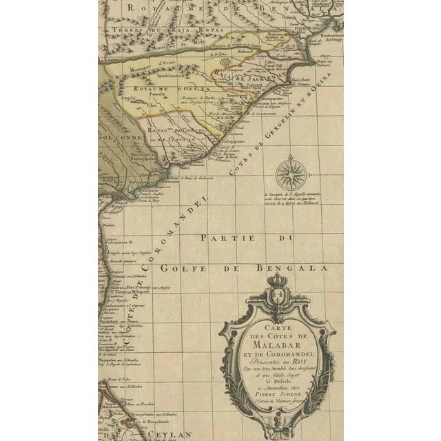 Antique Map of the Coast of Malabar and Coromandel in India For Sale - Image 4 of 6
