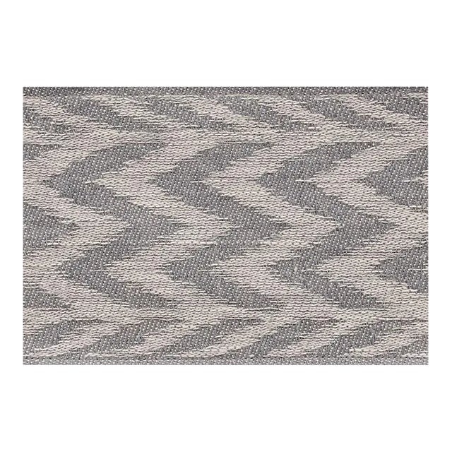 Sample - Schumacher Chevron Woven Tape in Grey For Sale