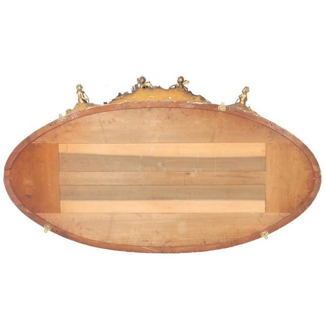 Oversized Boston Classical Giltwood Over Mantle Mirror With Cherubs C1860 For Sale - Image 10 of 16