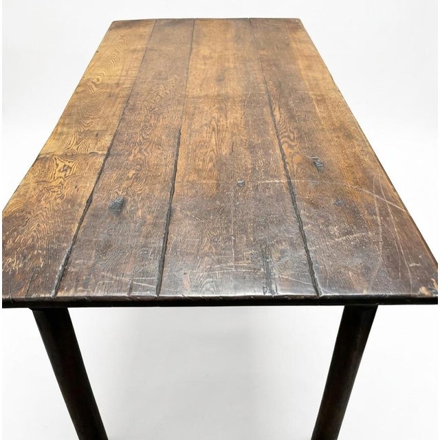 French Farmhouse Dining Table With Onion Feet Mid-19th Century For Sale In Los Angeles - Image 6 of 9