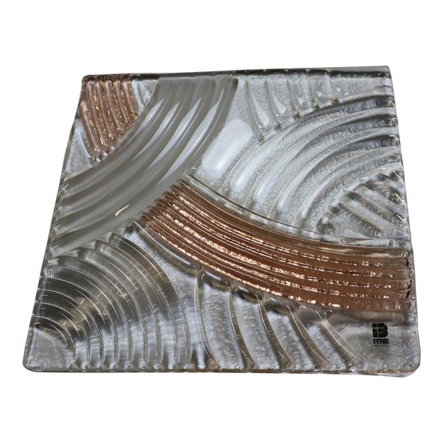 Mid-Century Murano Hand Cast Glass Panel For Sale