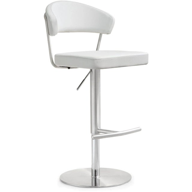 Cosmo White Steel Bar Stool For Sale - Image 12 of 12
