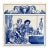 Dutch Delft Blue and White Porcelain Tile - The Herbalist For Sale