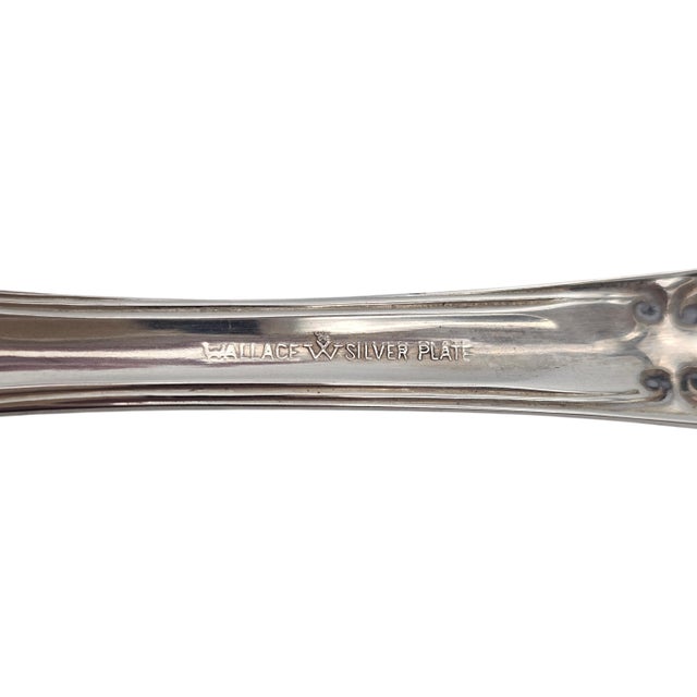 Wallace Grand Victorian Silverplate Pastry Serving Tongs Pierced Floral 9.5" For Sale - Image 10 of 13