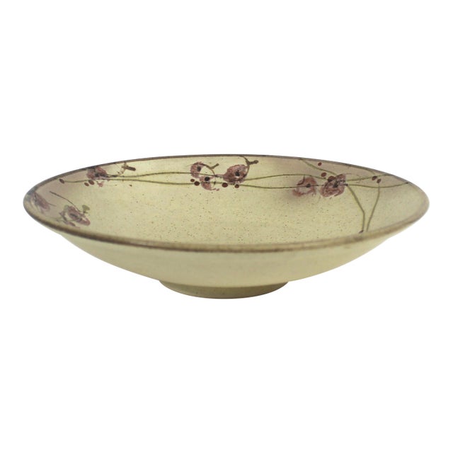 Vintage Pottery Serving Bowl For Sale