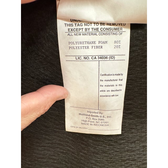 Restoration Hardware Khan Tibetan Black Wool Chair For Sale - Image 10 of 10