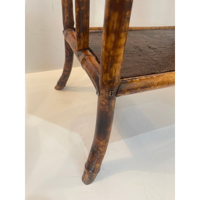 Late 19th Century. Chinoiserie Bamboo & Lacquer Side Table, c.1890 For Sale - Image 10 of 10