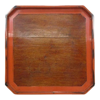 18th Century Japanese Negoro Lacquer Tea Tray For Sale