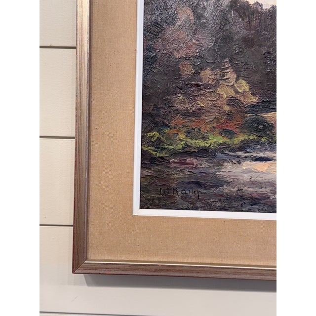 20th Century Oil "The Amblève River" For Sale In Nashville - Image 6 of 9