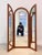 Folding Wall Mirror in Teak from Fakse Furniture, Denmark For Sale - Image 3 of 11